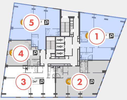 ЖК Sky House — планировочные решения квартир