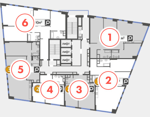 ЖК Sky House — планировочные решения квартир